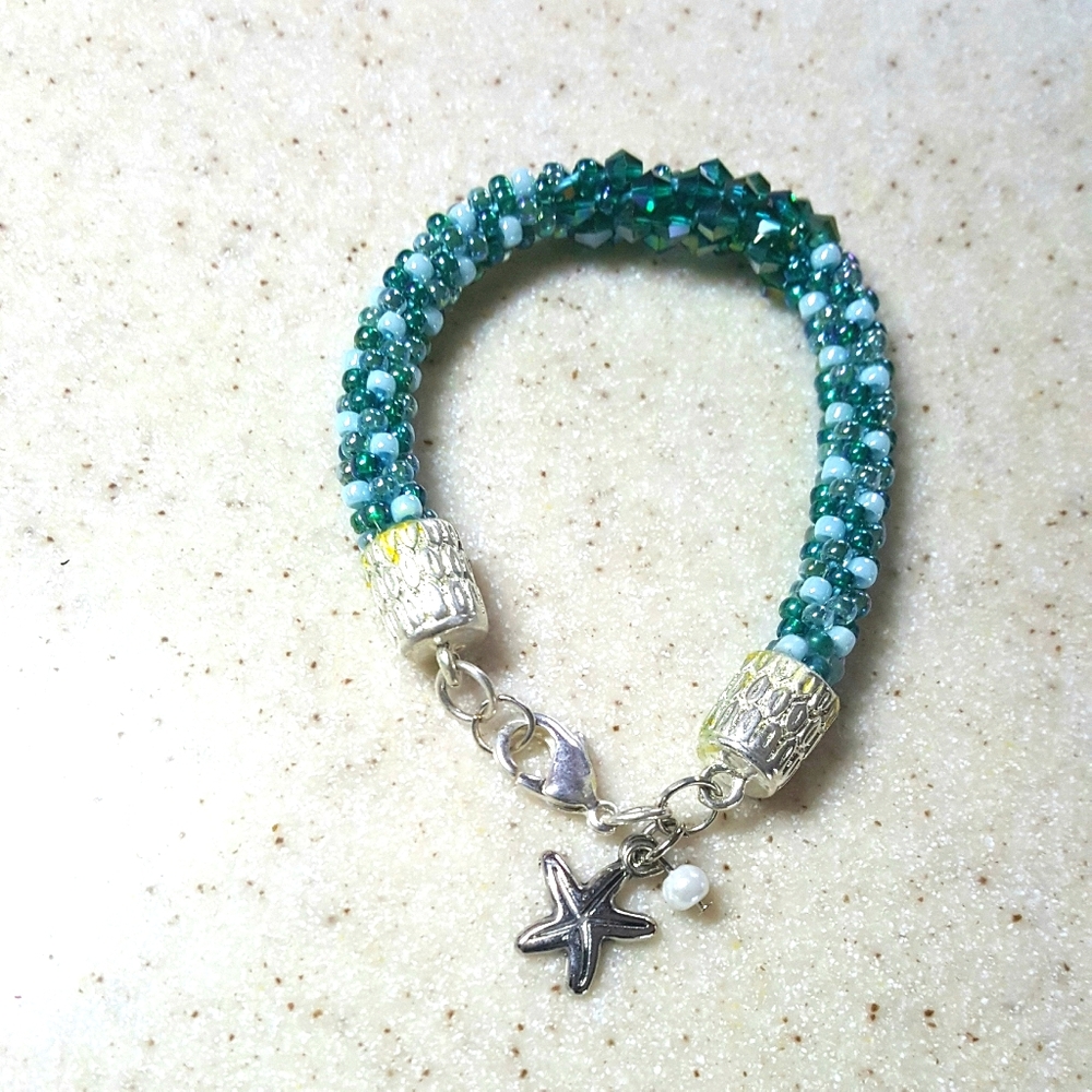 Beautiful beaded and crystal bracelet